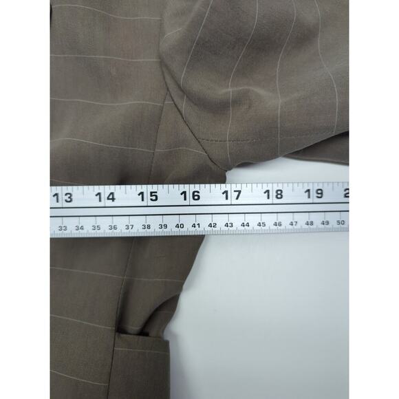 Zara Limited Edition Pinstripe Tie Back Blazer Dress Brown Size XS - Picture 10 of 14